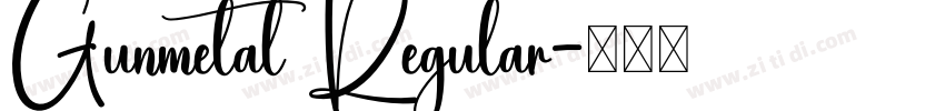 Gunmetal Regular字体转换